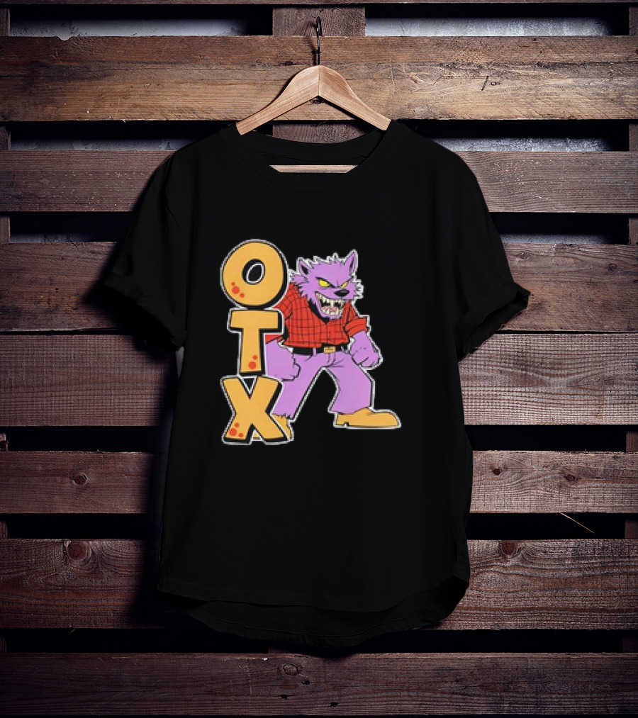 Otx Purple Werewolf In Plaid T-Shirt