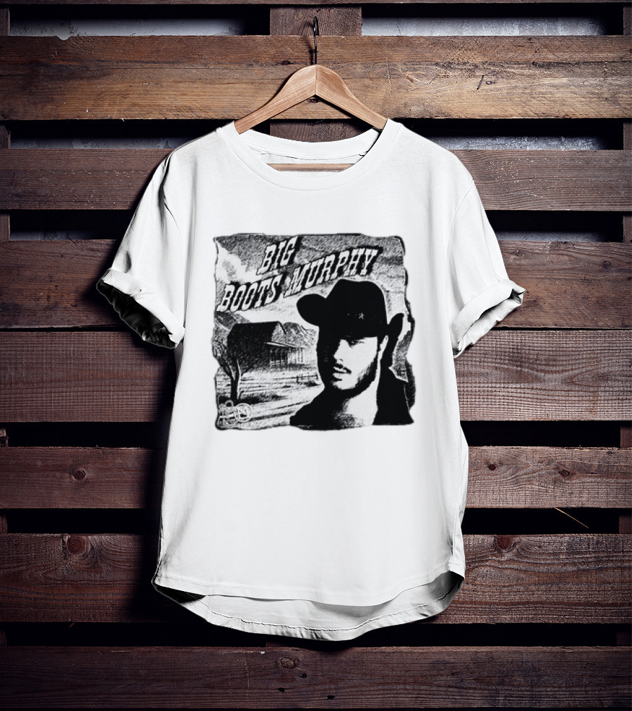 Big Boots Murphy Country Cowboy Barn Scene T-Shirt