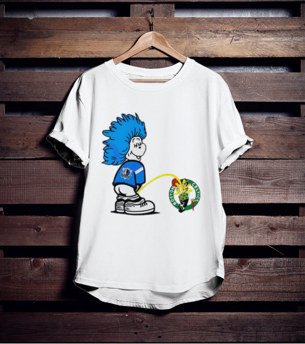 Dallas Mavericks Fan Urinating On Boston Celtics T-Shirt