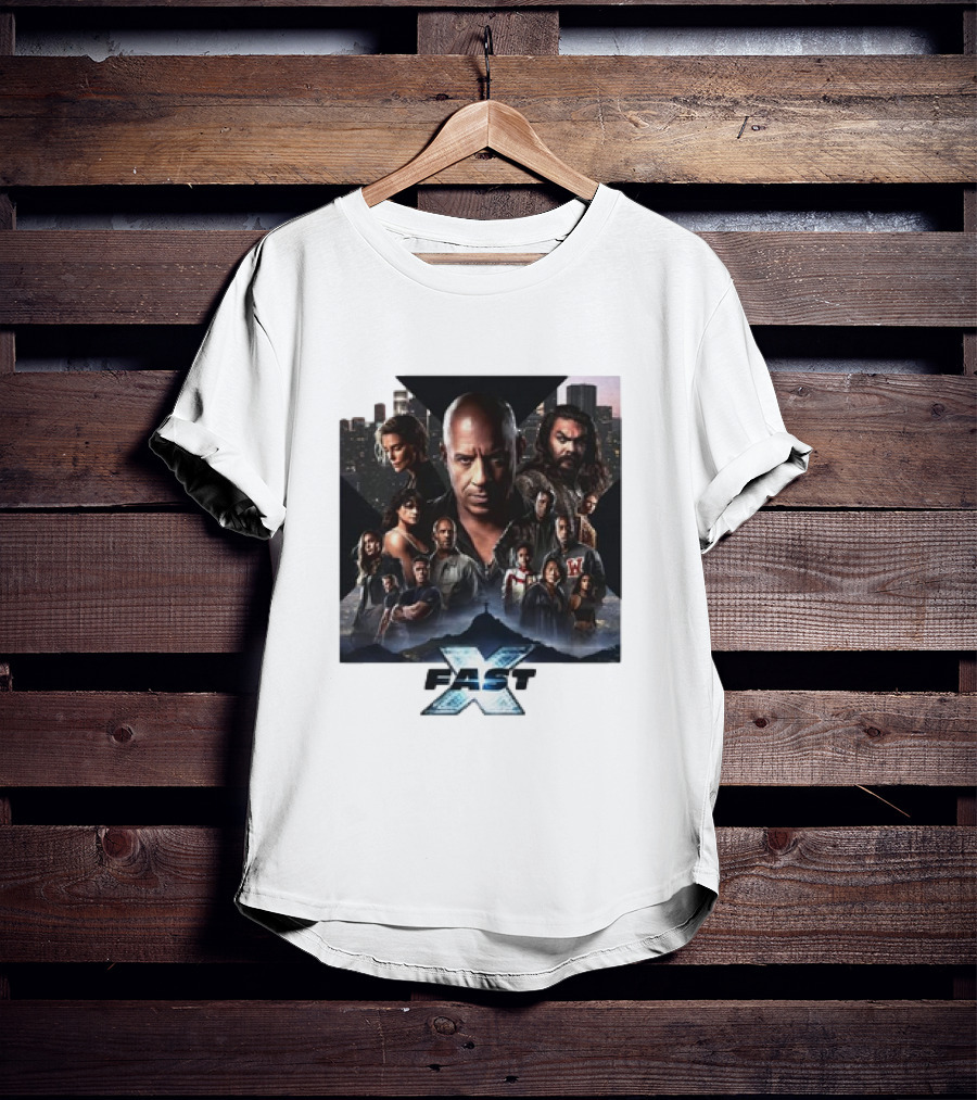 Fast X Cast Ensemble In Urban Cityscape T-Shirt