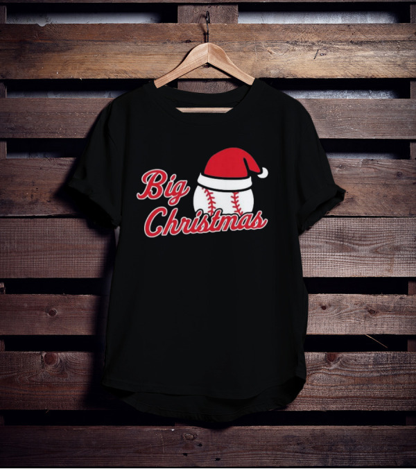 Cleveland Big Christmas Baseball Santa Hat T-Shirt