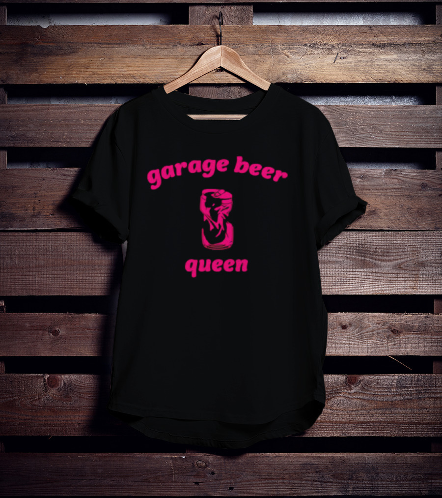 Garage Beer Queen Crushed Can T-Shirt