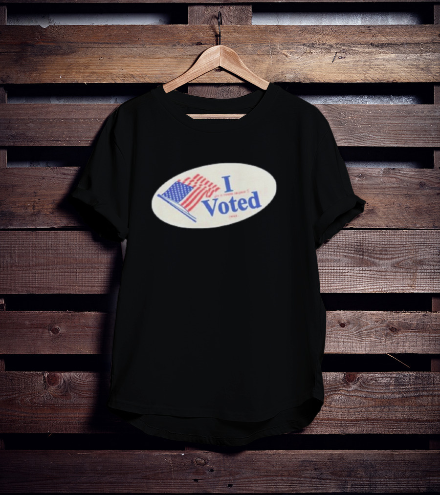 Marcus Pork I Voted Twice Trouble Sticker With American Flag T-Shirt