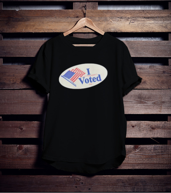 Marcus Pork I Voted Twice Trouble Sticker With American Flag T-Shirt