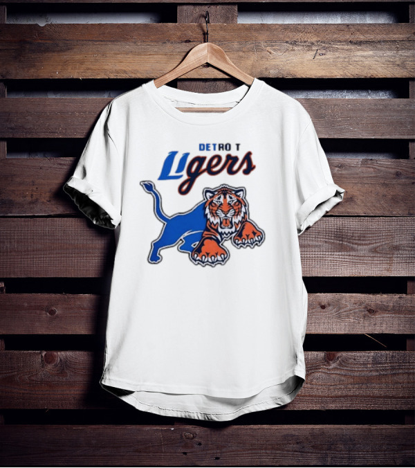 Detroit Ligers Detroit Tigers X Detroit Lions Crossover T-Shirt