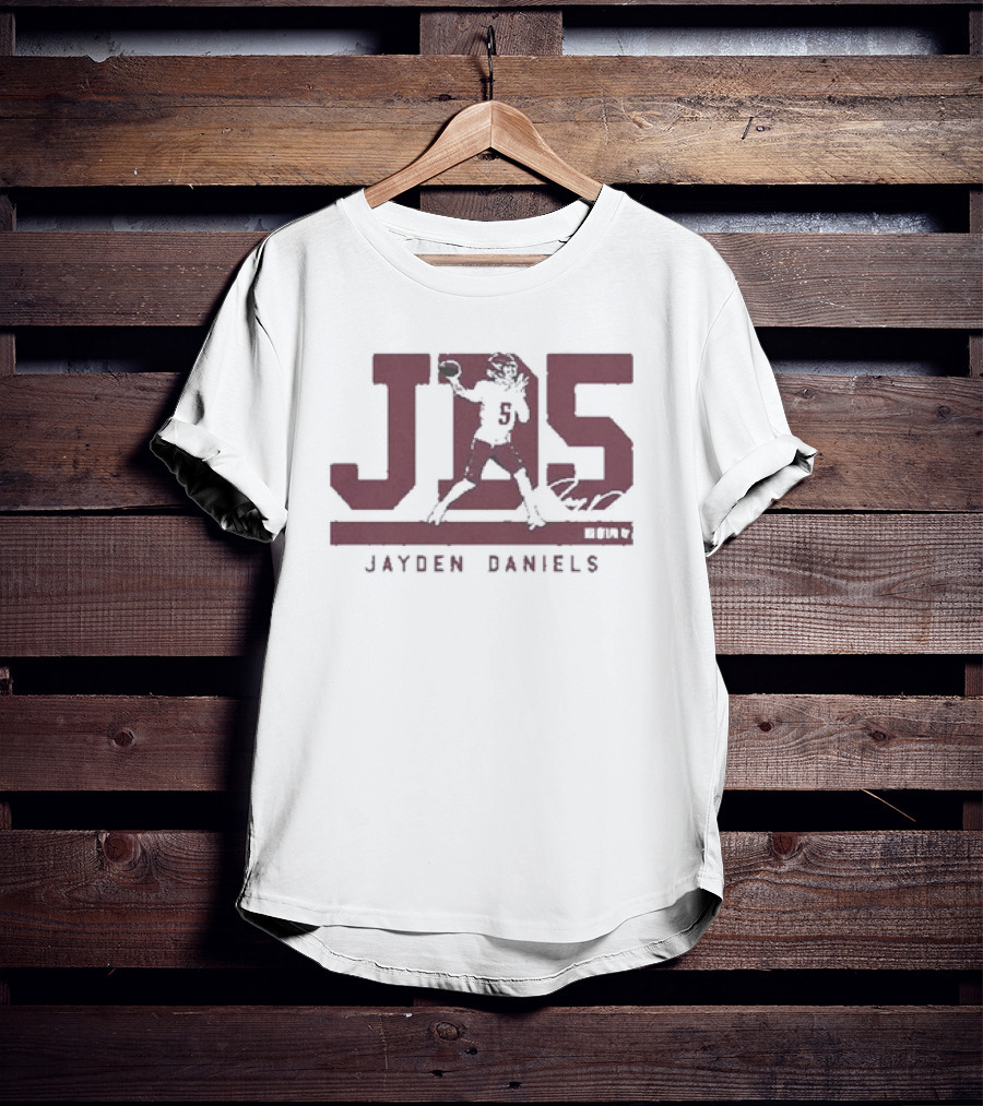 Jayden Daniels JD5 Quarterback Football Player Signature T-Shirt