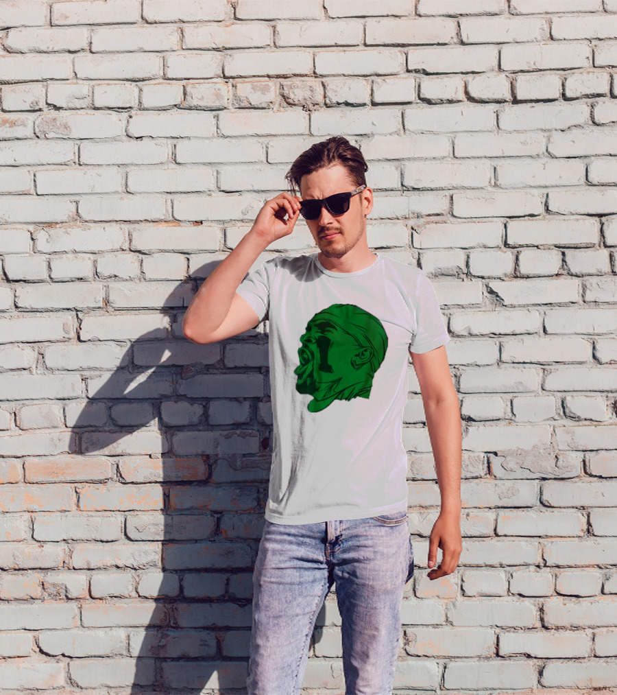 Philadelphia Eagles Jalen Hurts Green Illustration Yelling T-Shirt