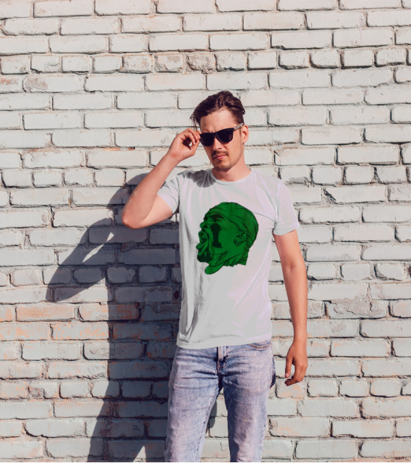 Philadelphia Eagles Jalen Hurts Green Illustration Yelling T-Shirt