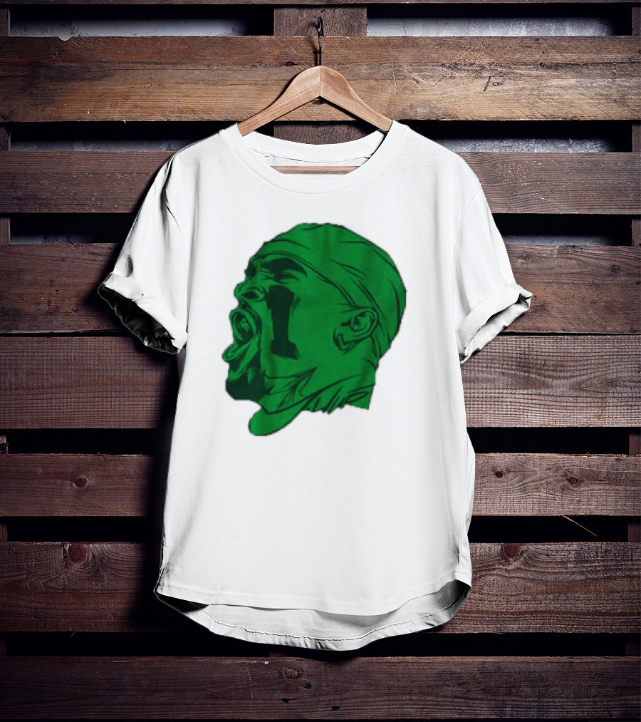 Philadelphia Eagles Jalen Hurts Green Illustration Yelling T-Shirt