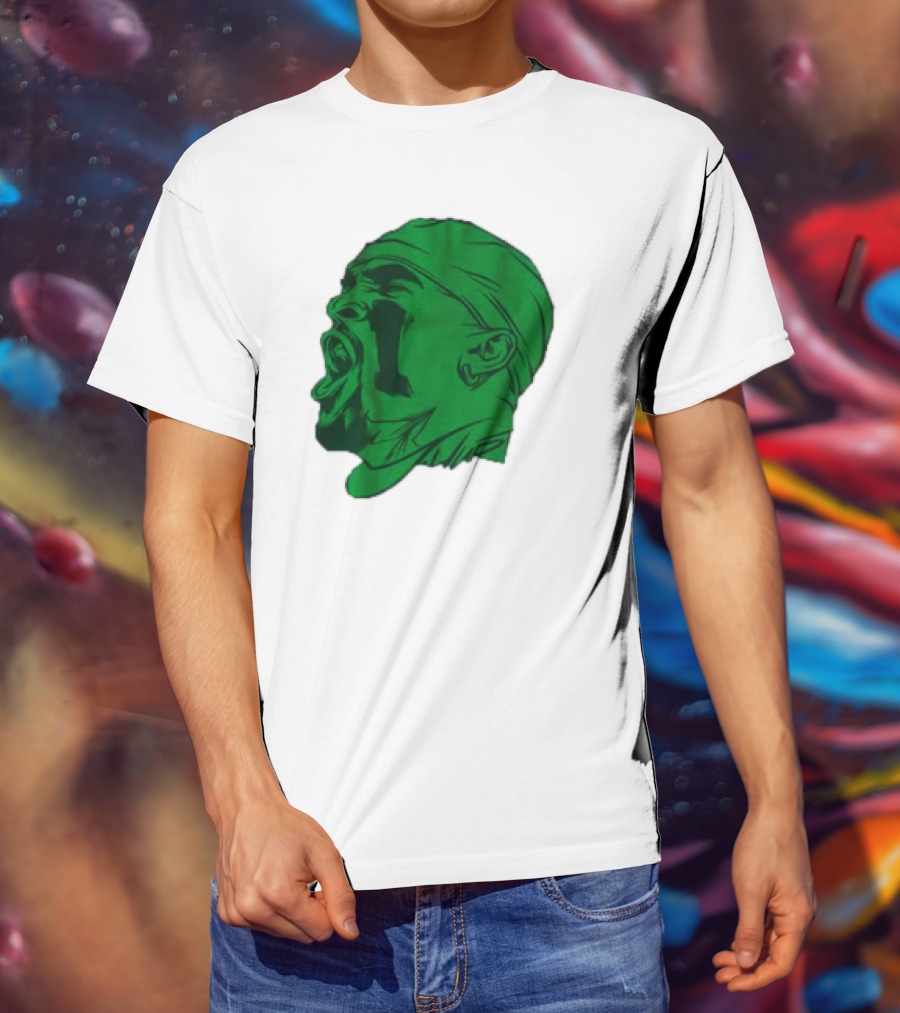 Philadelphia Eagles Jalen Hurts Green Illustration Yelling T-Shirt