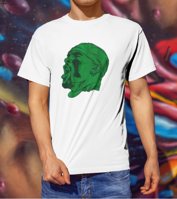 Philadelphia Eagles Jalen Hurts Green Illustration Yelling T-Shirt