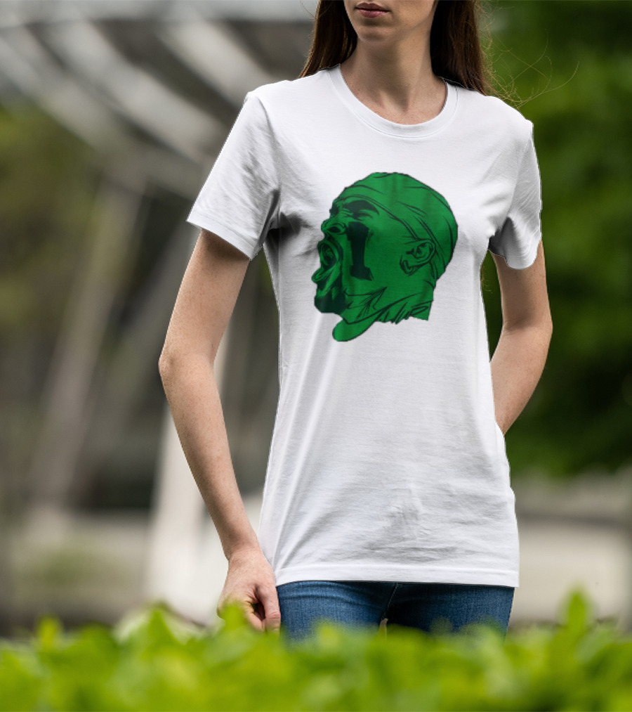 Philadelphia Eagles Jalen Hurts Green Illustration Yelling T-Shirt