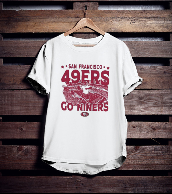 San Francisco 49ers Go Niners Vintage Stadium Football T-Shirt