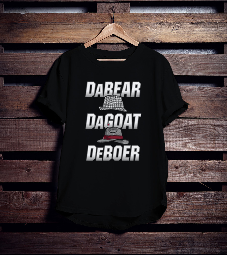 Alabama Crimson Tide DaBear DaGoat DeBoer Fedora Hat T-Shirt