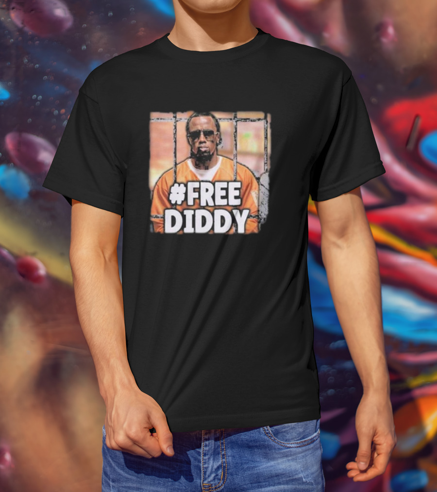 FreeDiddy Free Diddy Orange Prison Bars T-Shirt