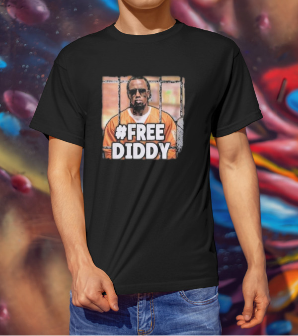 FreeDiddy Free Diddy Orange Prison Bars T-Shirt