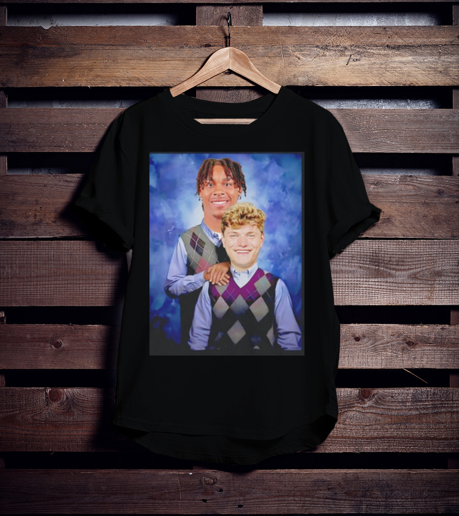 Justin Jefferson JJ McCarthy Minnesota Vikings Step Brothers Football Comedy Crossover T-Shirt