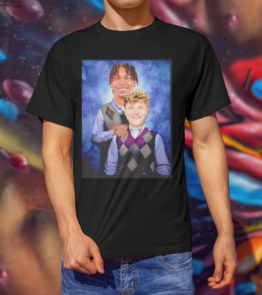 Justin Jefferson JJ McCarthy Minnesota Vikings Step Brothers Football Comedy Crossover T-Shirt