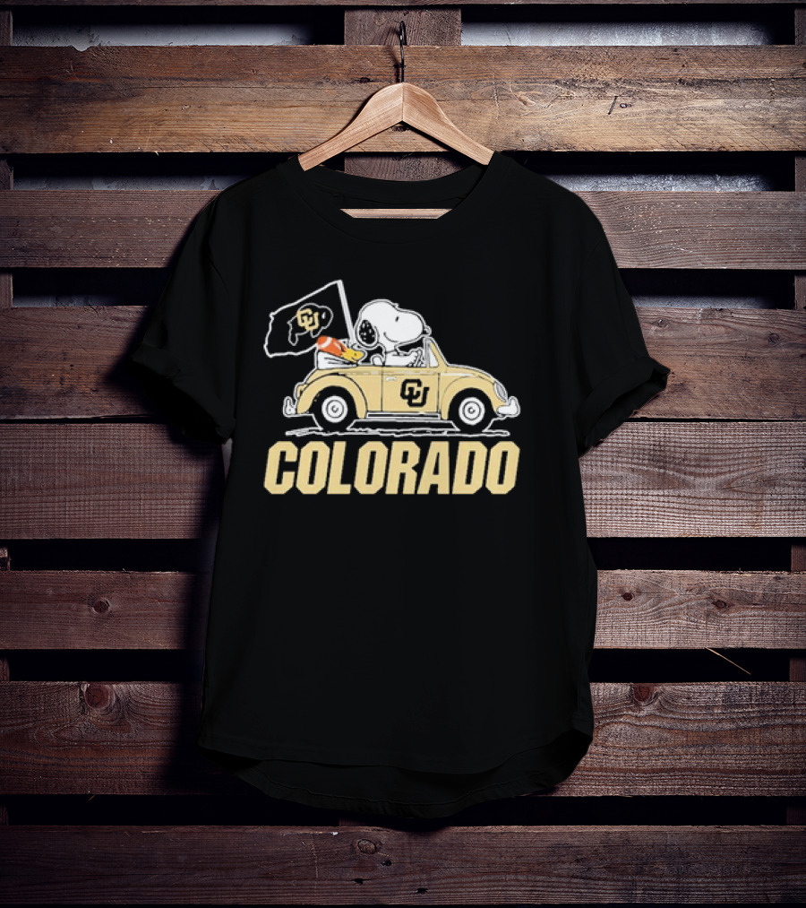 Peanuts Snoopy Woodstock Colorado Buffaloes Car T-Shirt