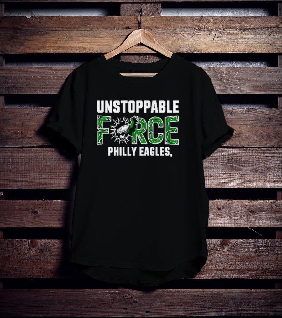 UNSTOPPABLE FORCE PHILLY EAGLES EAGLE HEAD LOGO EXPLOSION T-Shirt