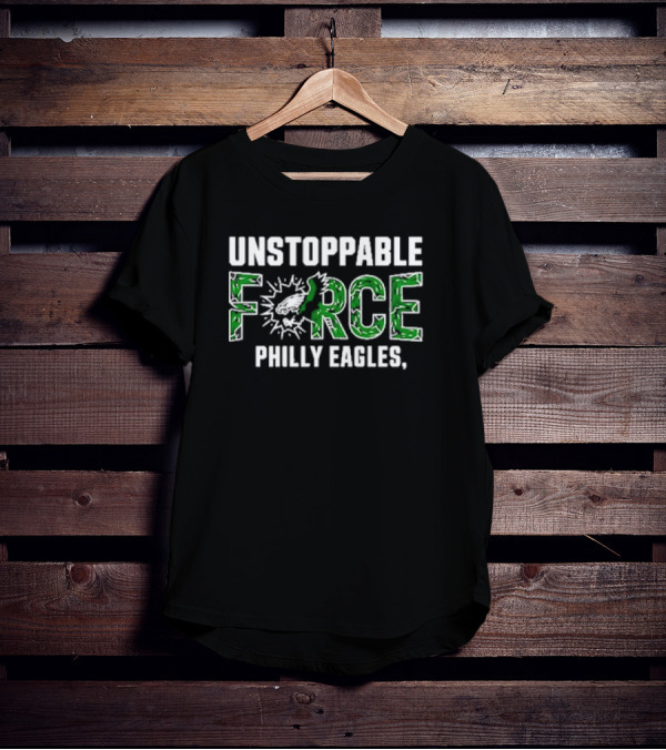 UNSTOPPABLE FORCE PHILLY EAGLES EAGLE HEAD LOGO EXPLOSION T-Shirt