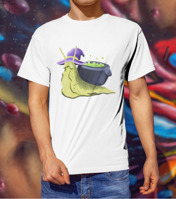 Cauldron Snail Classic Witch Hat Potion Magic T-Shirt