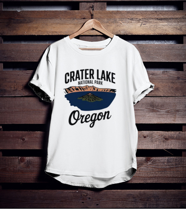 Crater Lake National Park Oregon Scenic Retro Exploration T-Shirt