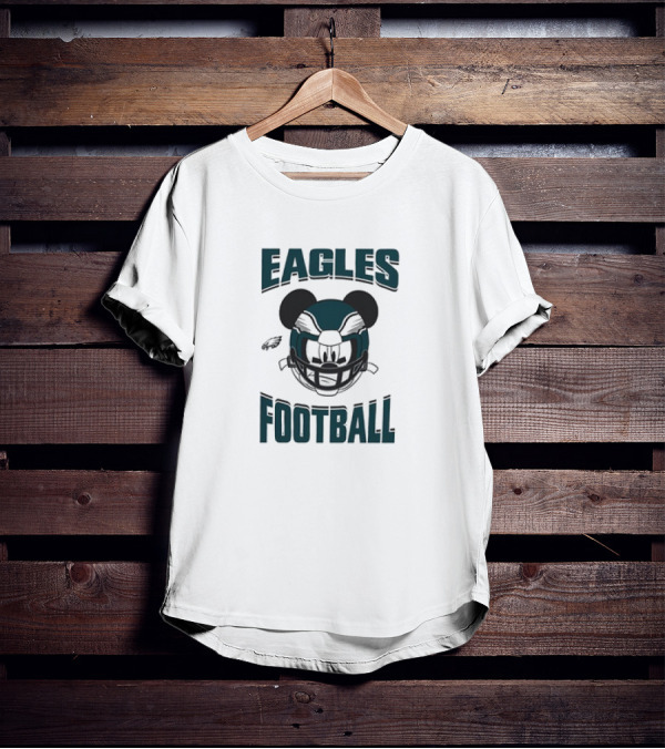 Eagles Football Mickey Mouse Helmet Philadelphia T-Shirt