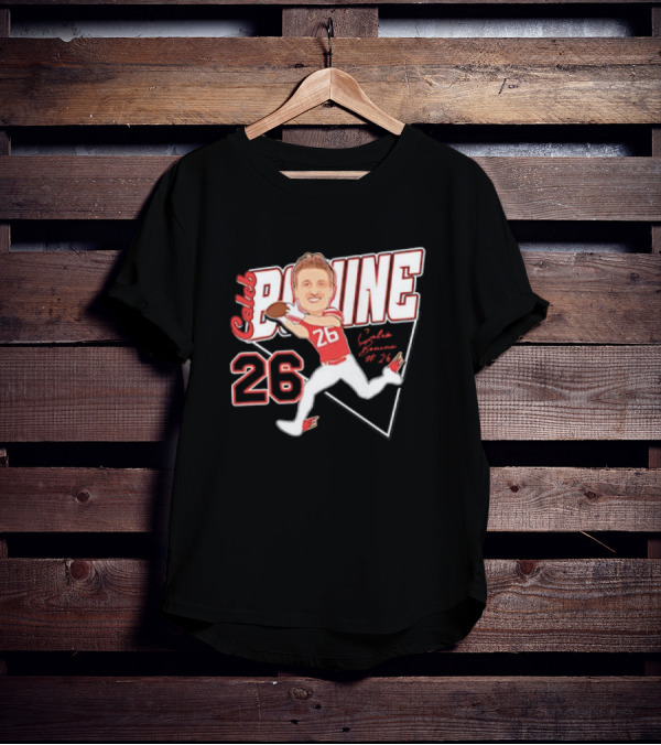Caleb Bonine #26 Caricature Louisiana Ragin’ Cajuns Player Football T-Shirt