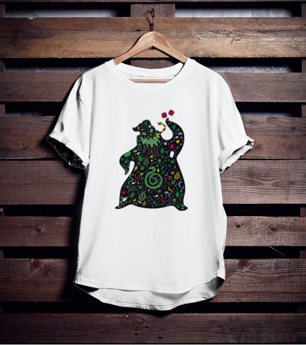 Bugs And Oogie Boogie Colorful Swirl And Leaf T-Shirt