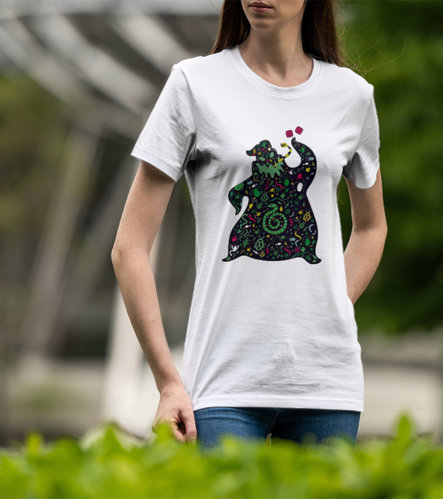 Bugs And Oogie Boogie Colorful Swirl And Leaf T-Shirt
