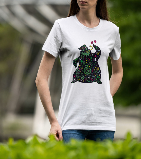 Bugs And Oogie Boogie Colorful Swirl And Leaf T-Shirt