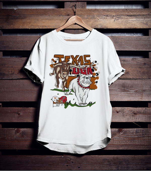 Texas Longhorns UGA Bulldogs October 19 Showdown T-Shirt