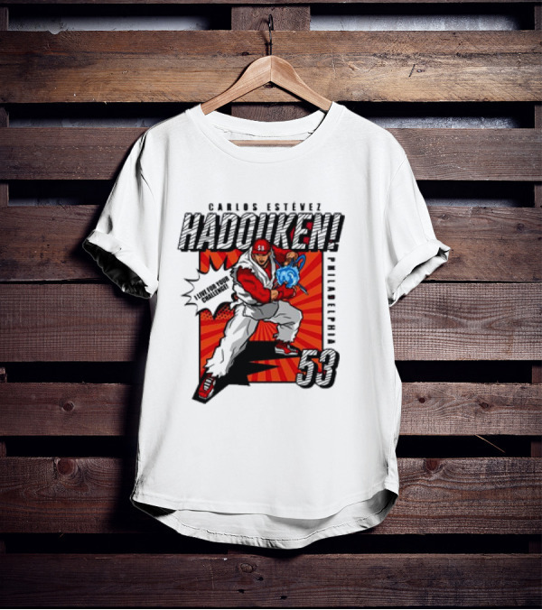 Carlos Estévez HADOUKEN Philadelphia 53 Fighter Explosion T-Shirt