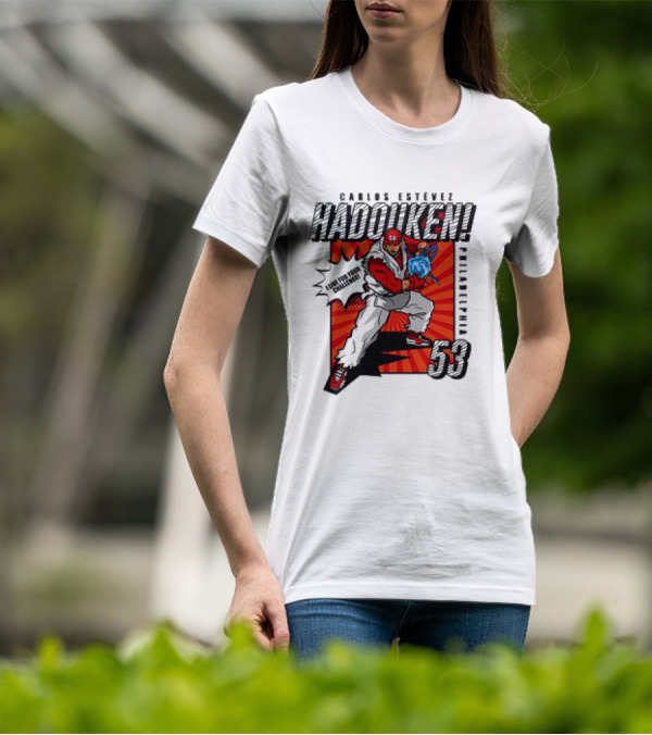 Carlos Estévez HADOUKEN Philadelphia 53 Fighter Explosion T-Shirt