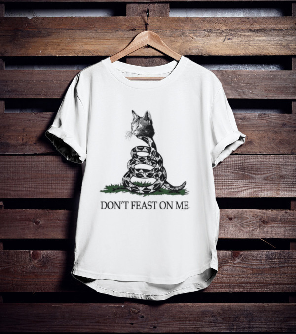 Don’t Feast On Me Gadsden Cat Snake Fusion T-Shirt