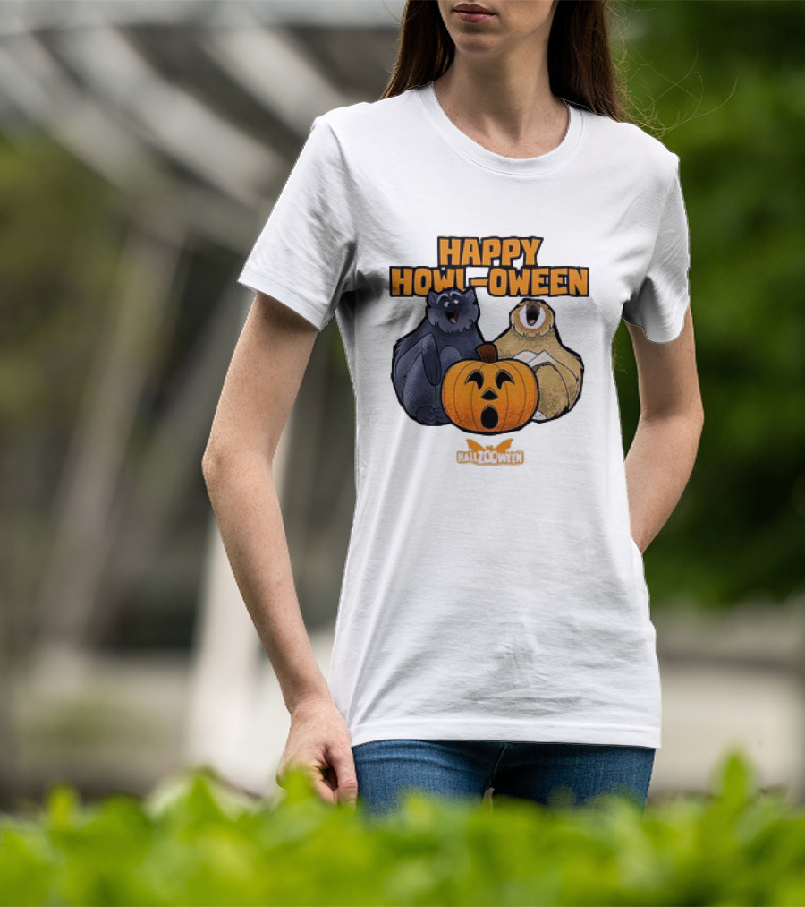 Happy Howl-oween Gibbons HallZOoween Pumpkin T-Shirt