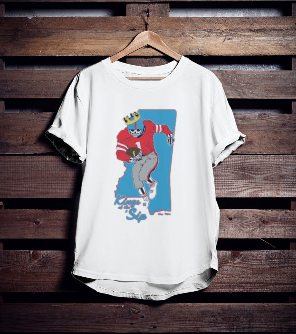 Ole Miss Rebels Kings Of The Sip Mississippi Football Skeleton T-Shirt