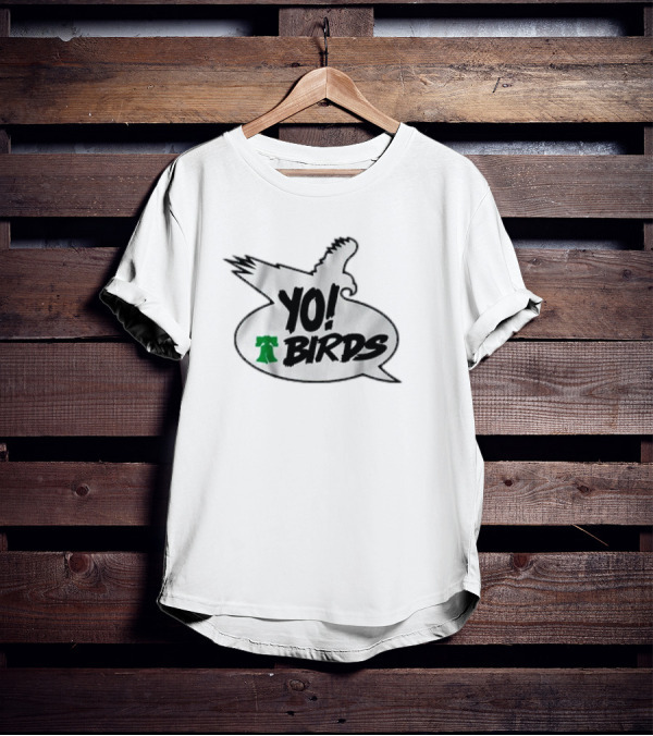 Philadelphia Eagles Yo Birds Liberty Bell Speech Bubble T-Shirt