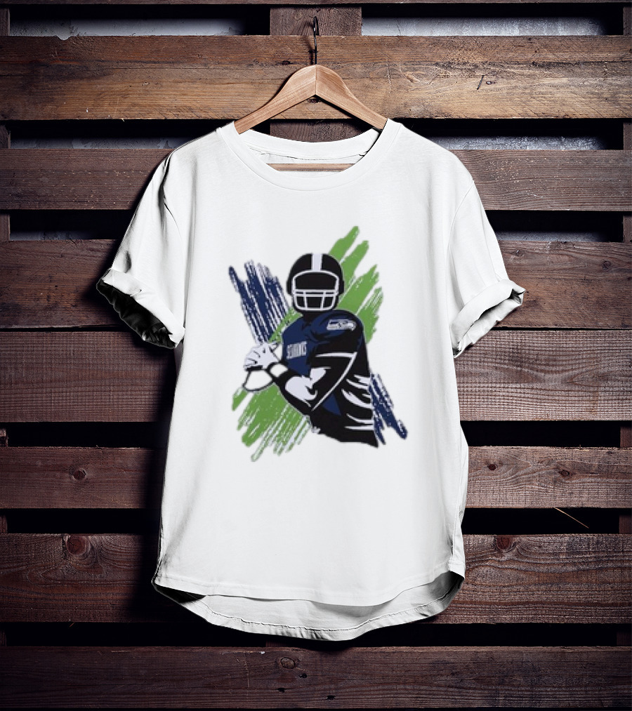 Seattle Seahawks Starter Player X Blue Green Football T-Shirt