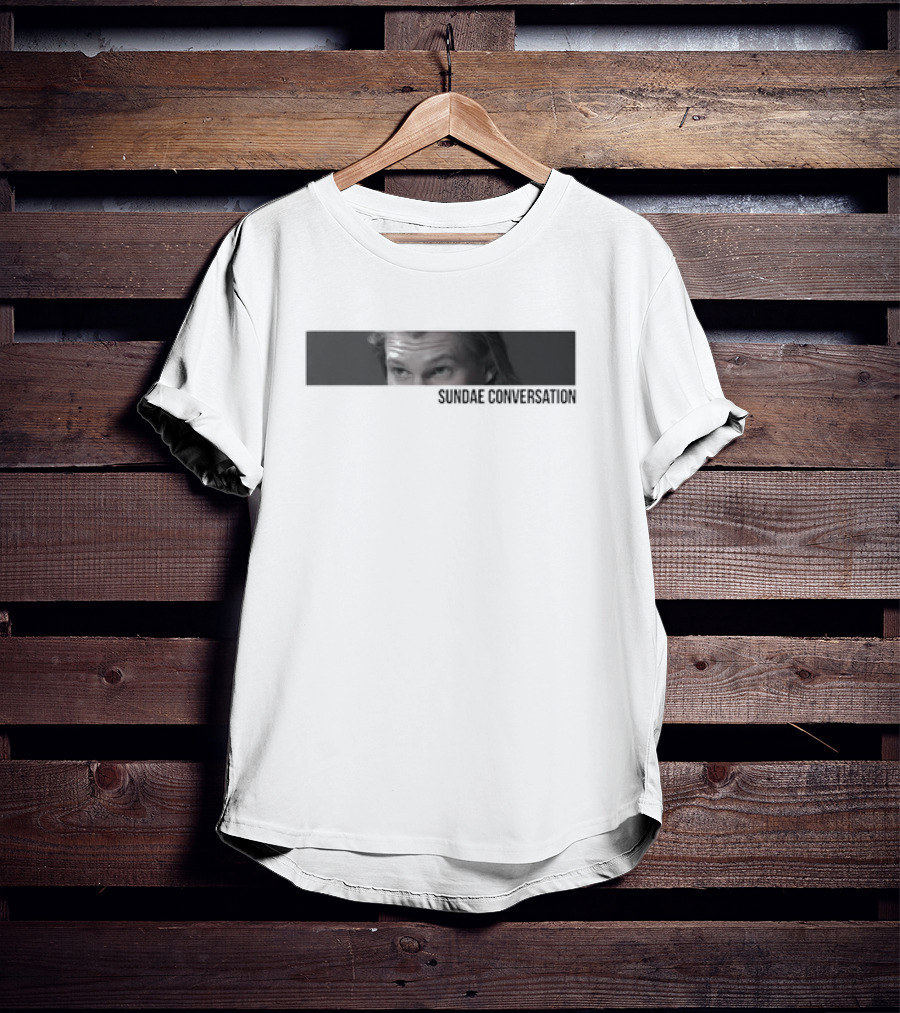 Sundae Conversation Eyes Peeking Expression T-Shirt