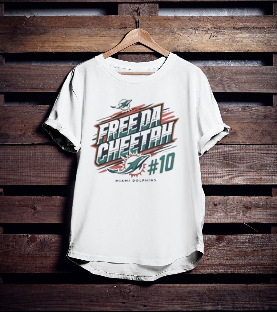Free Da Cheetah Miami Dolphins #10 Tyreek Hill T-Shirt