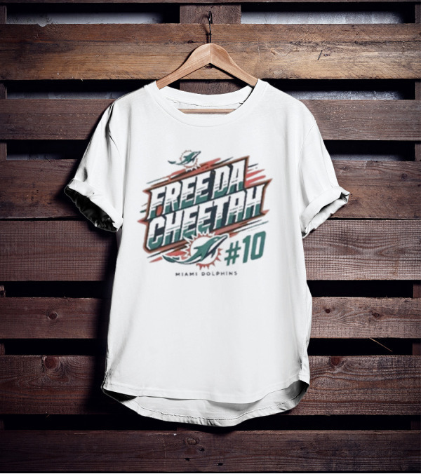 Free Da Cheetah Miami Dolphins #10 Tyreek Hill T-Shirt