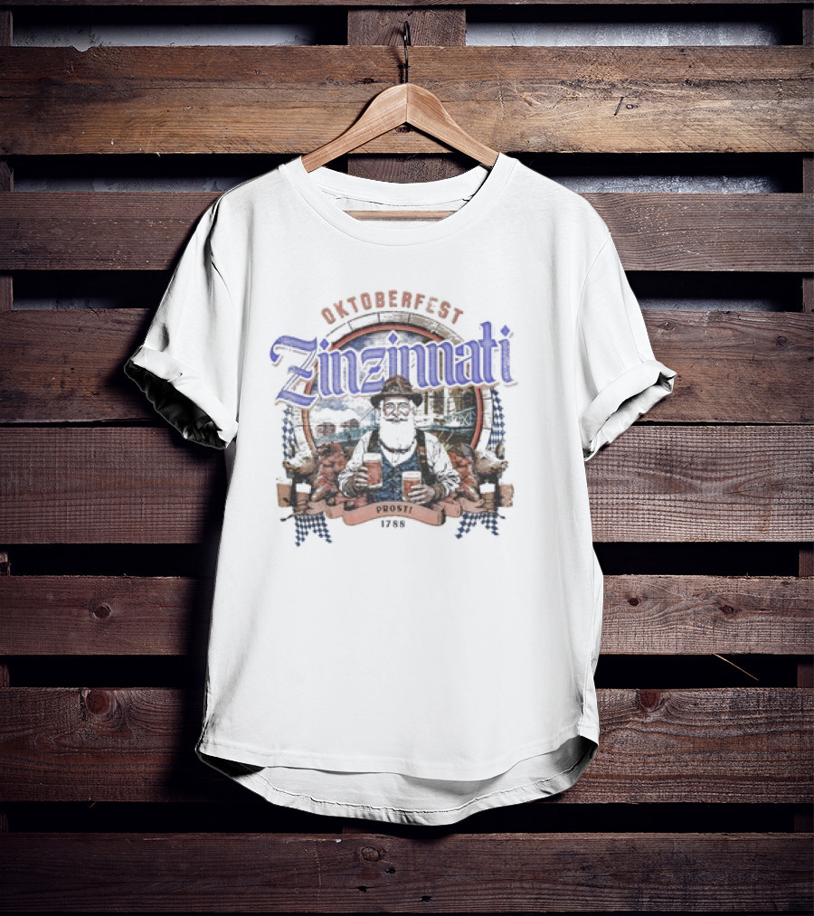 Oktoberfest Zinzinnati Prost 1788 Vintage Barrel Seal Cincinnati T-Shirt