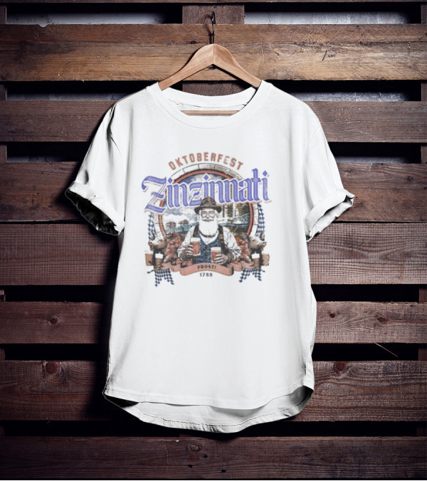 Oktoberfest Zinzinnati Prost 1788 Vintage Barrel Seal Cincinnati T-Shirt