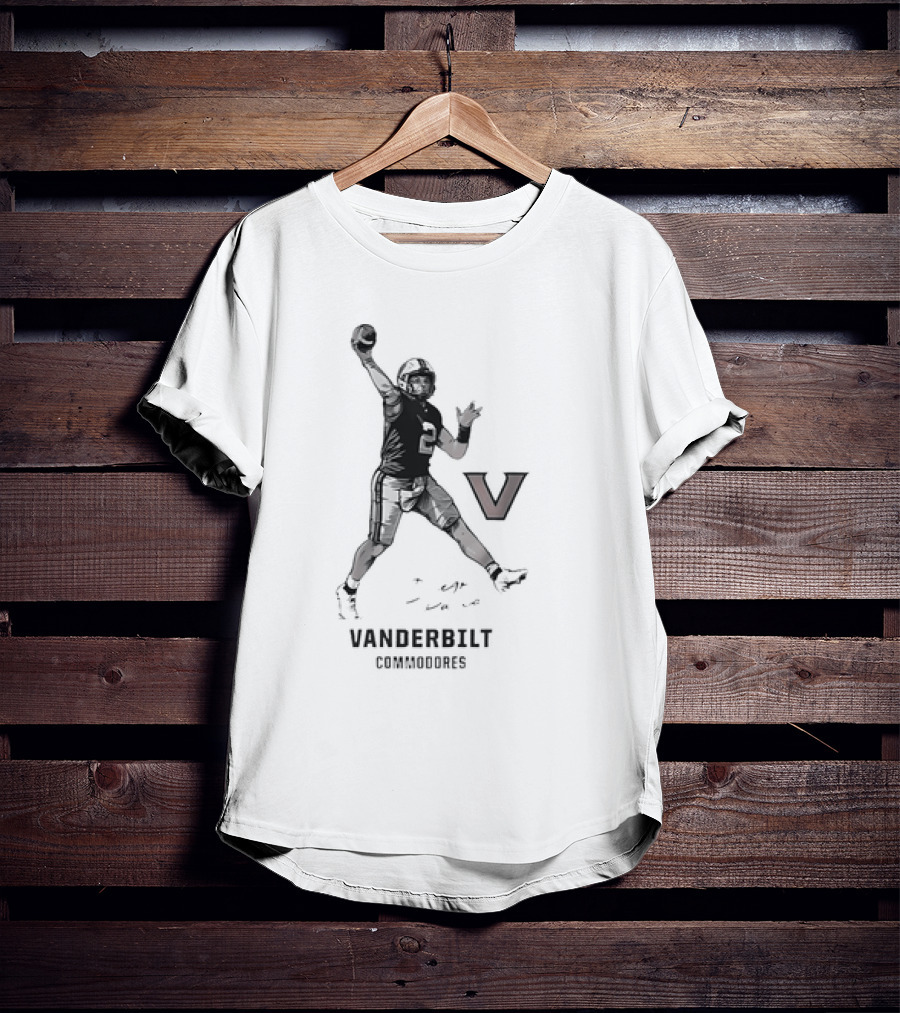 Vanderbilt Commodores Football Player Throwing Pose T-Shirt