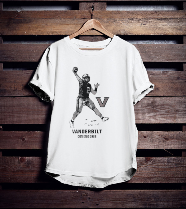 Vanderbilt Commodores Football Player Throwing Pose T-Shirt