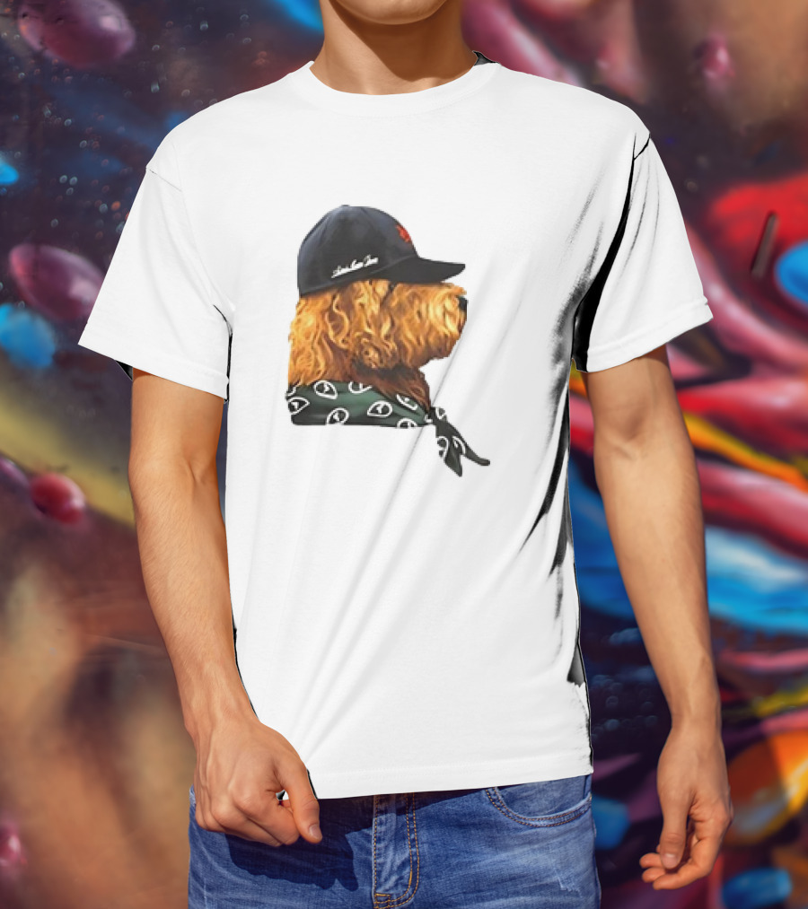 Aime Leon Dore Buddy Dog Wearing Cap And Scarf T-Shirt