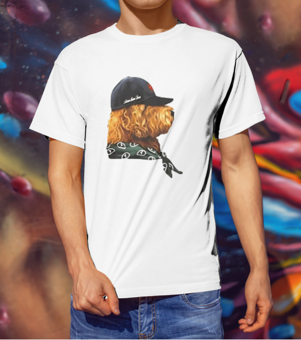 Aime Leon Dore Buddy Dog Wearing Cap And Scarf T-Shirt