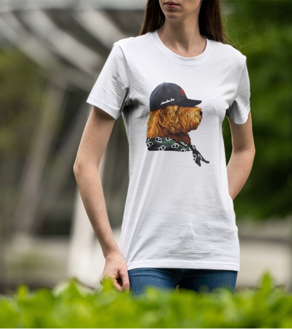 Aime Leon Dore Buddy Dog Wearing Cap And Scarf T-Shirt